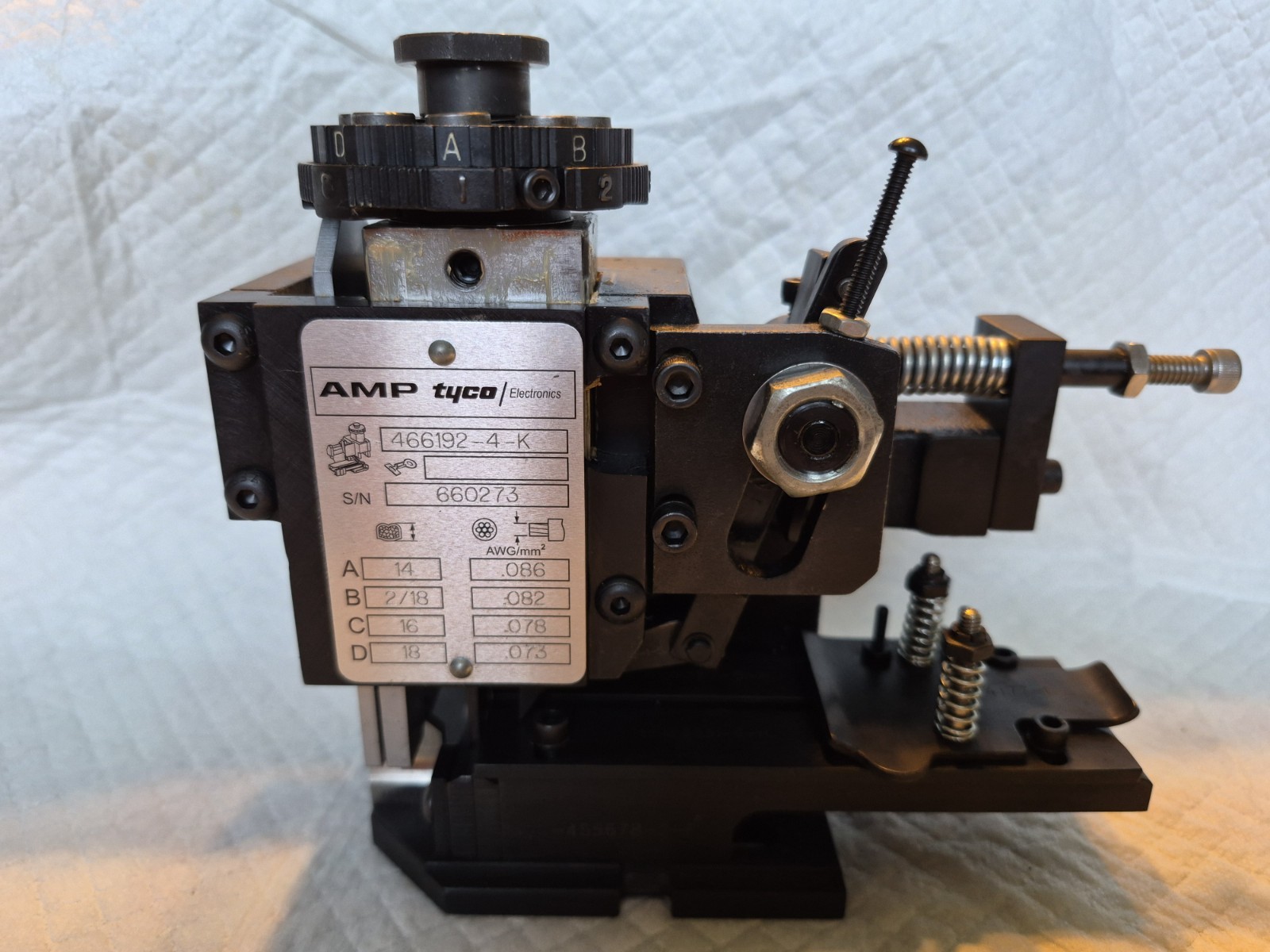 AMP TYCO 466192-4 HDM HEAVY DUTY CRIMPING TOOL PRESS APPLICATOR
