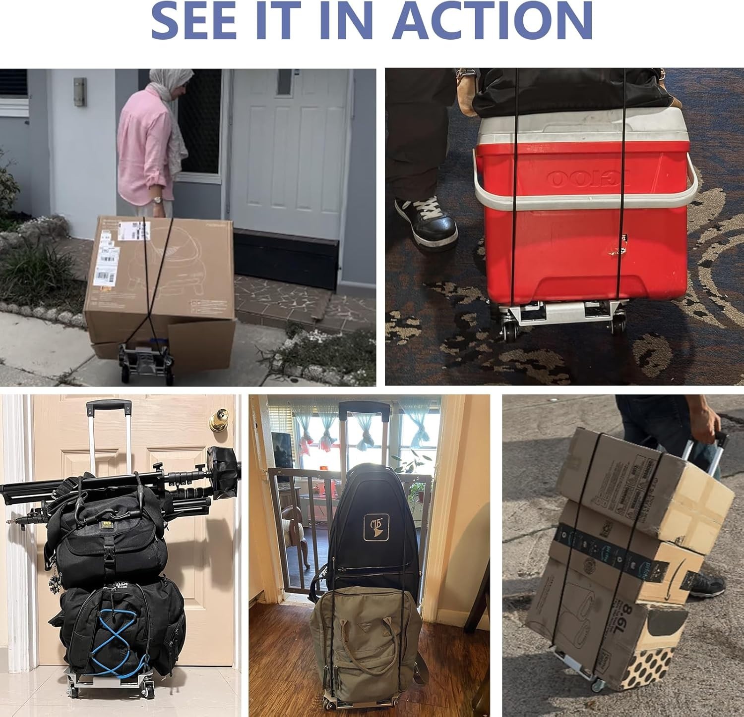 Durable 270LB Utility Luggage Cart – Foldable with No Assembly Required