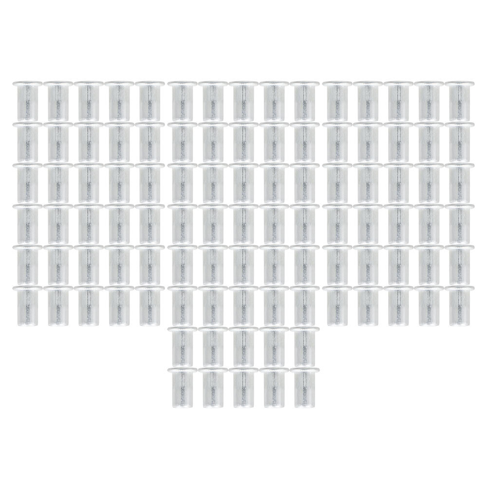 100 Pack 10 – 24 Aluminum Sliver Rivet Nut Rivnut Insert Nutsert SAE New