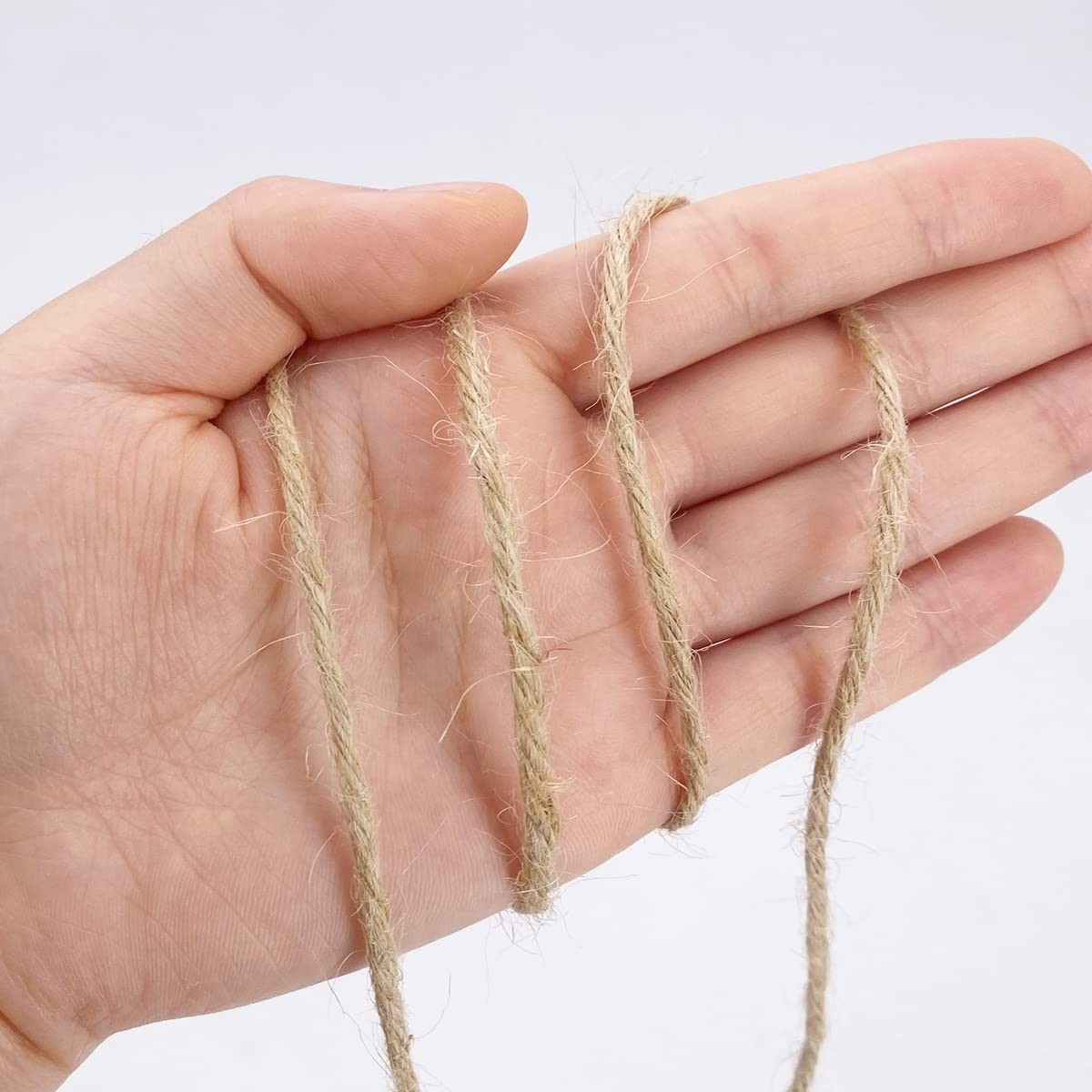 500FT Jute Twine Rope 3mm Natural Thick Garden String 3mm-4ply, Brown