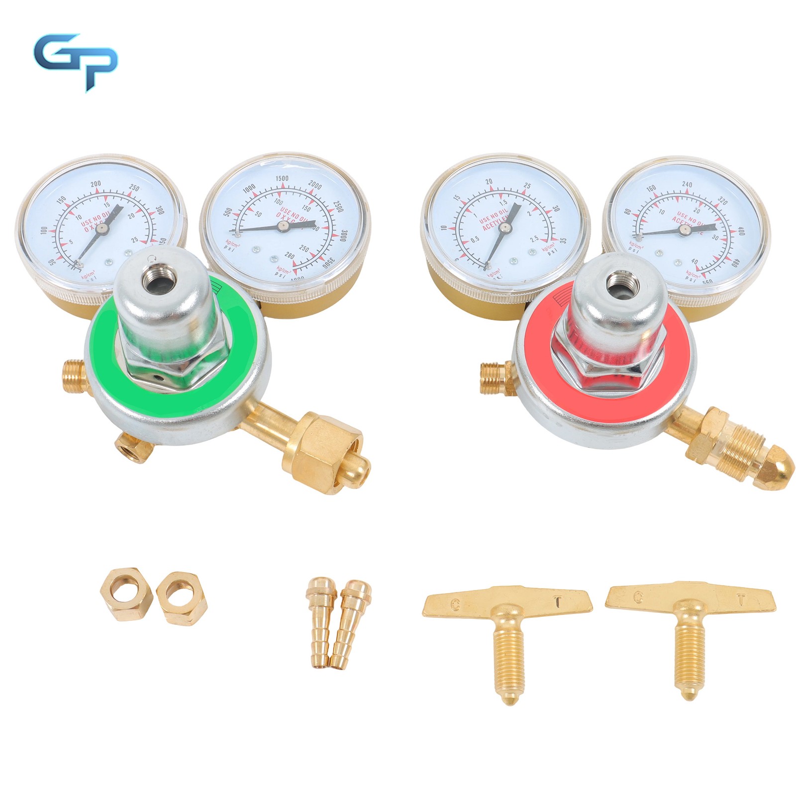 Solid Brass OXYGEN ACETYLENE Regulators 4 Welding Fit Gas Torch Cutting