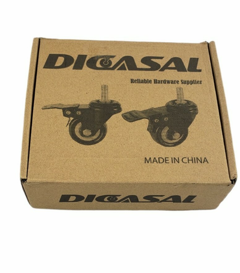 DICASAL 1″ Stem Casters, Heavy Duty Swivel Stem Casters PU Foam Quite Mute