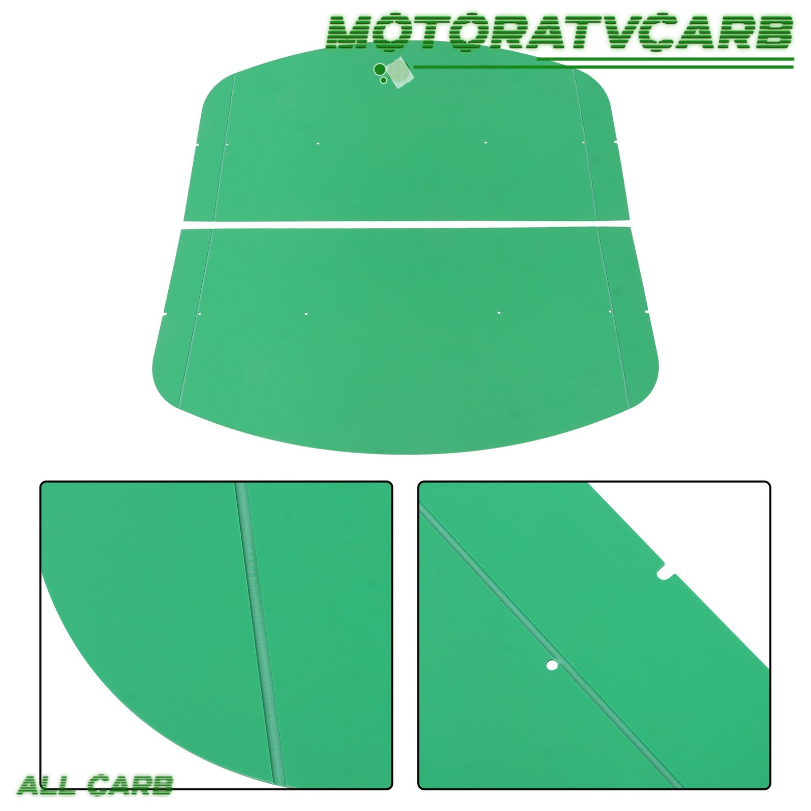 ALL-CARB Green Top Tractor & Mowers Canopy 52″× 52″ For 2″ x 2″ or 2″ x 3″ Rops