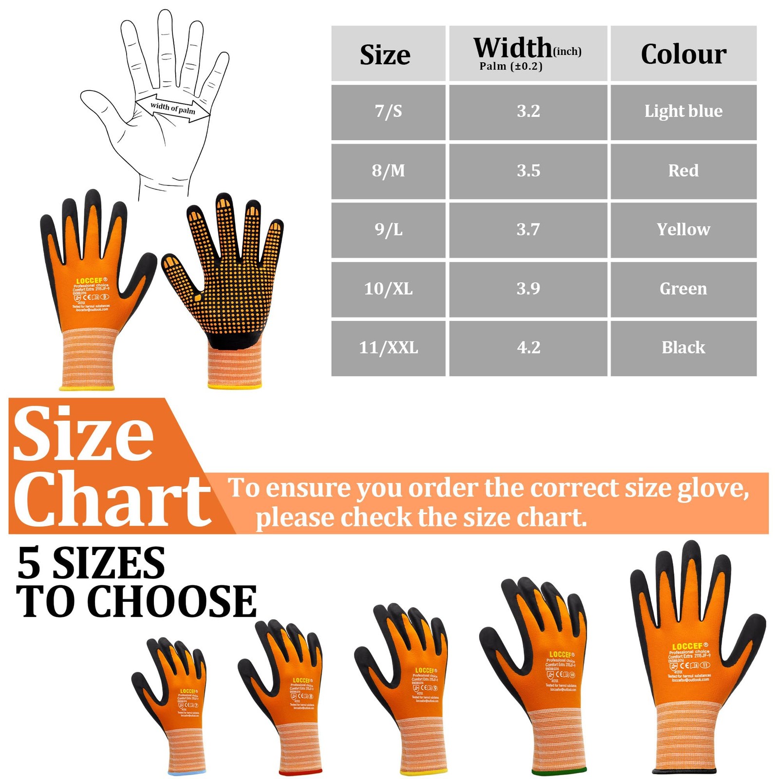 Work Gloves MicroFoam Nitrile Coated-6 Pairs,Endurance Seamless Knit Nylon,Do…