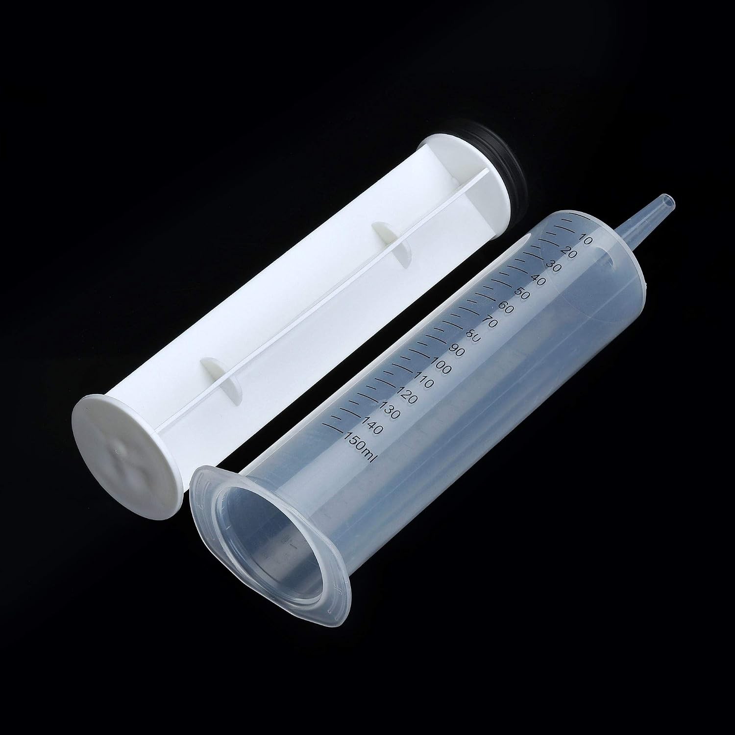 4 Pack 150ml Syringe with Tip Adapter, Large Plastic Garden Industrial Syringes