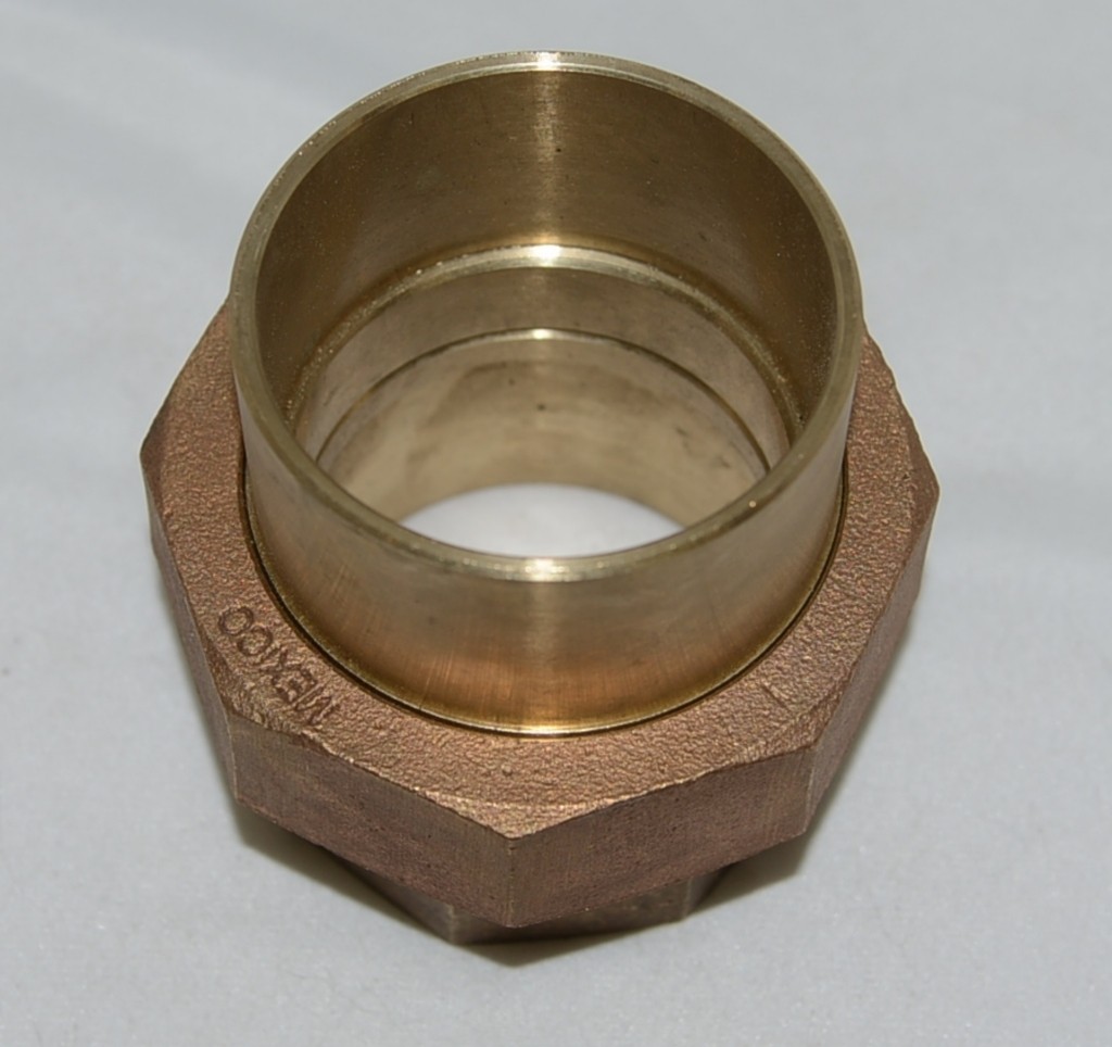 Nibco 733LF 2-1/2 Inch C x C Cast Bronze Union Lead Free Copper Fitting