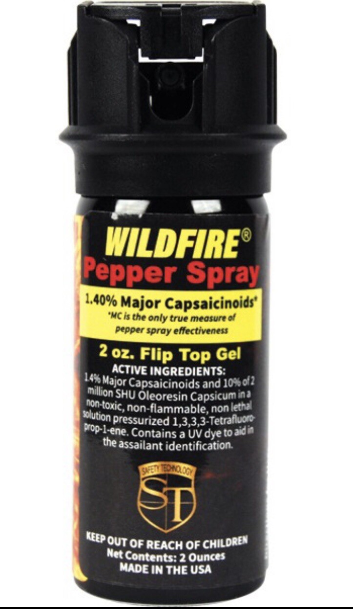 STICKY Pepper GEL Spray HOT Wildfire FLIPTOP 1. 4 2oz Self POLICE DEFENSE Women