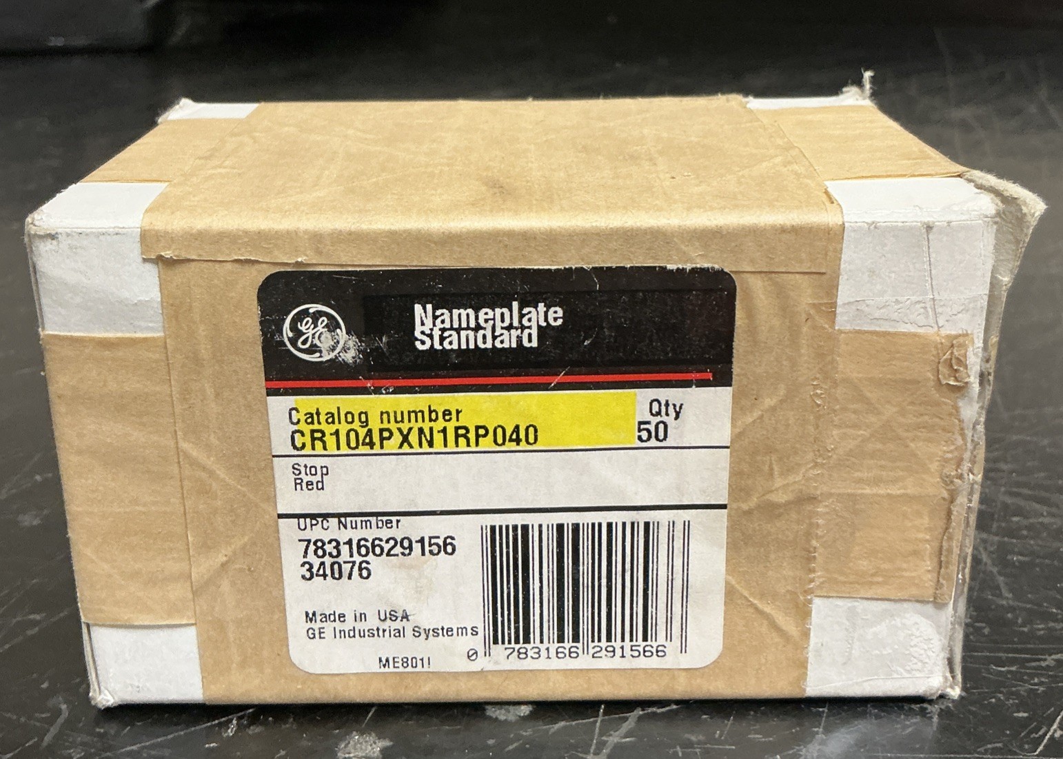 Box of 64 General Electric Nameplate Standard CR104PXN1RP040