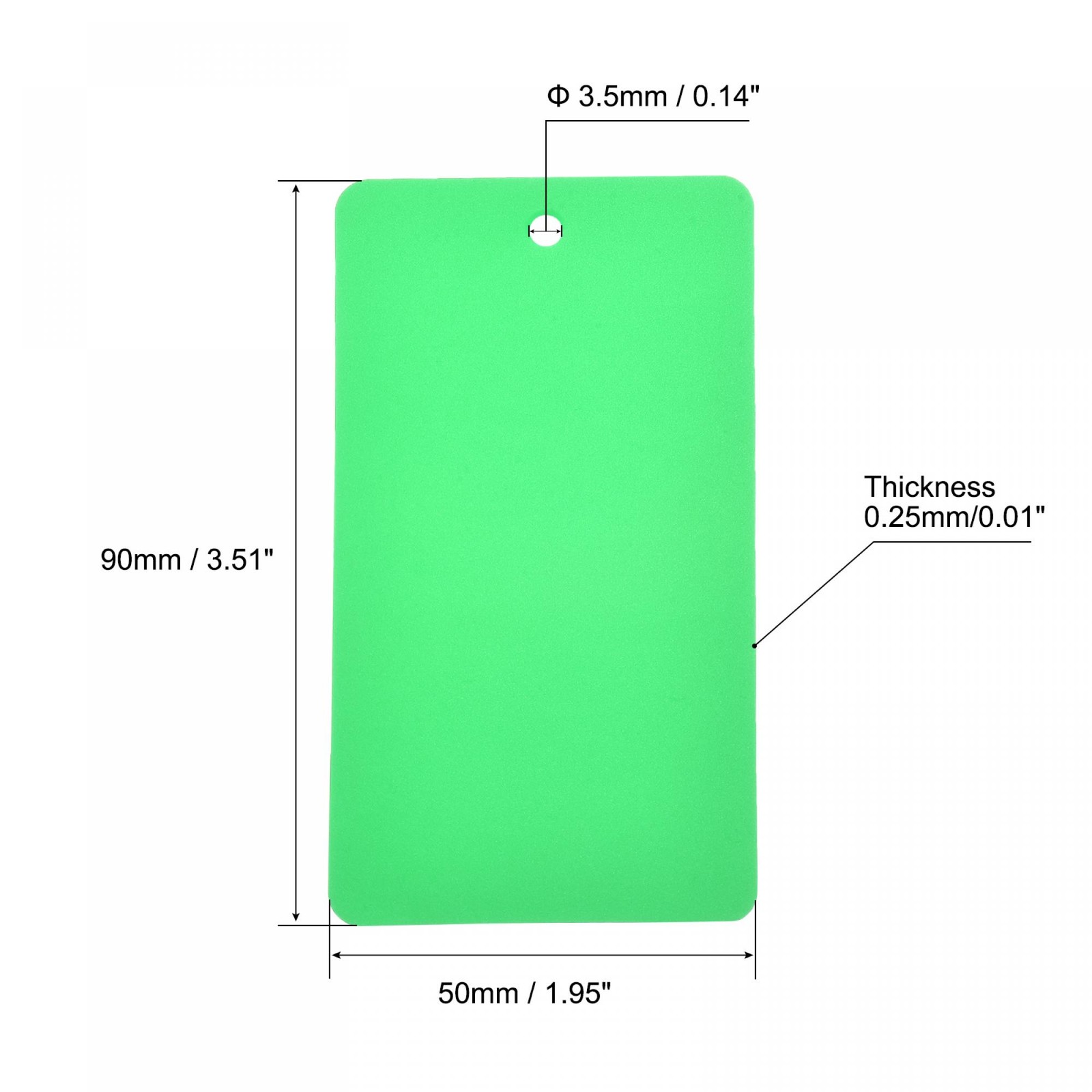 Waterproof Wires Plastic Shipping Tags,1.95×3.51 inch Green 50pcs