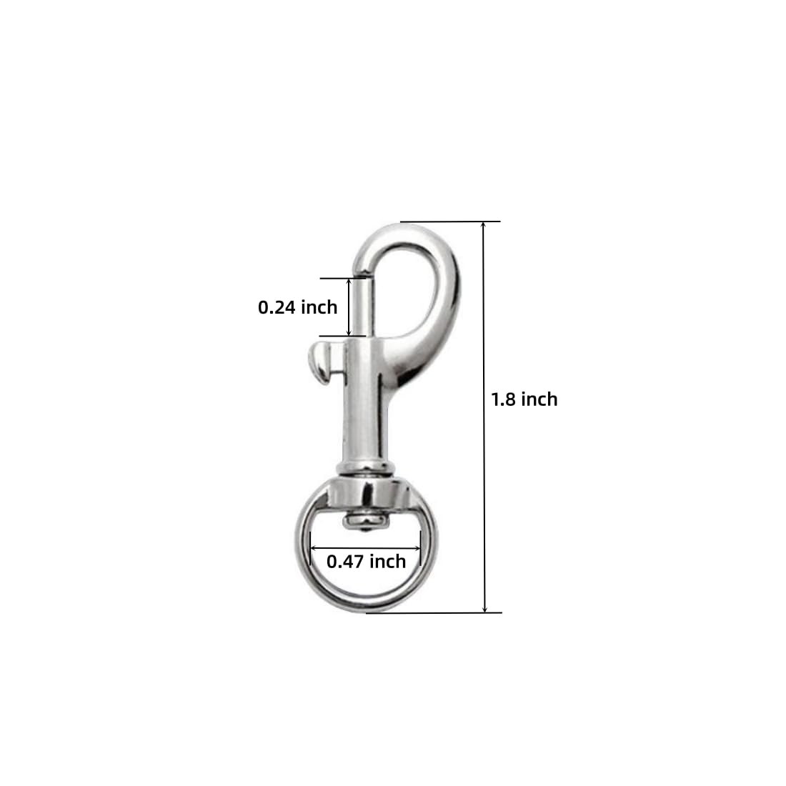 LuoQiuFa Flag Clips Swivel Snap Hooks, 4 Pcs Zinc Alloy 1.8 Inch Multifunctio…