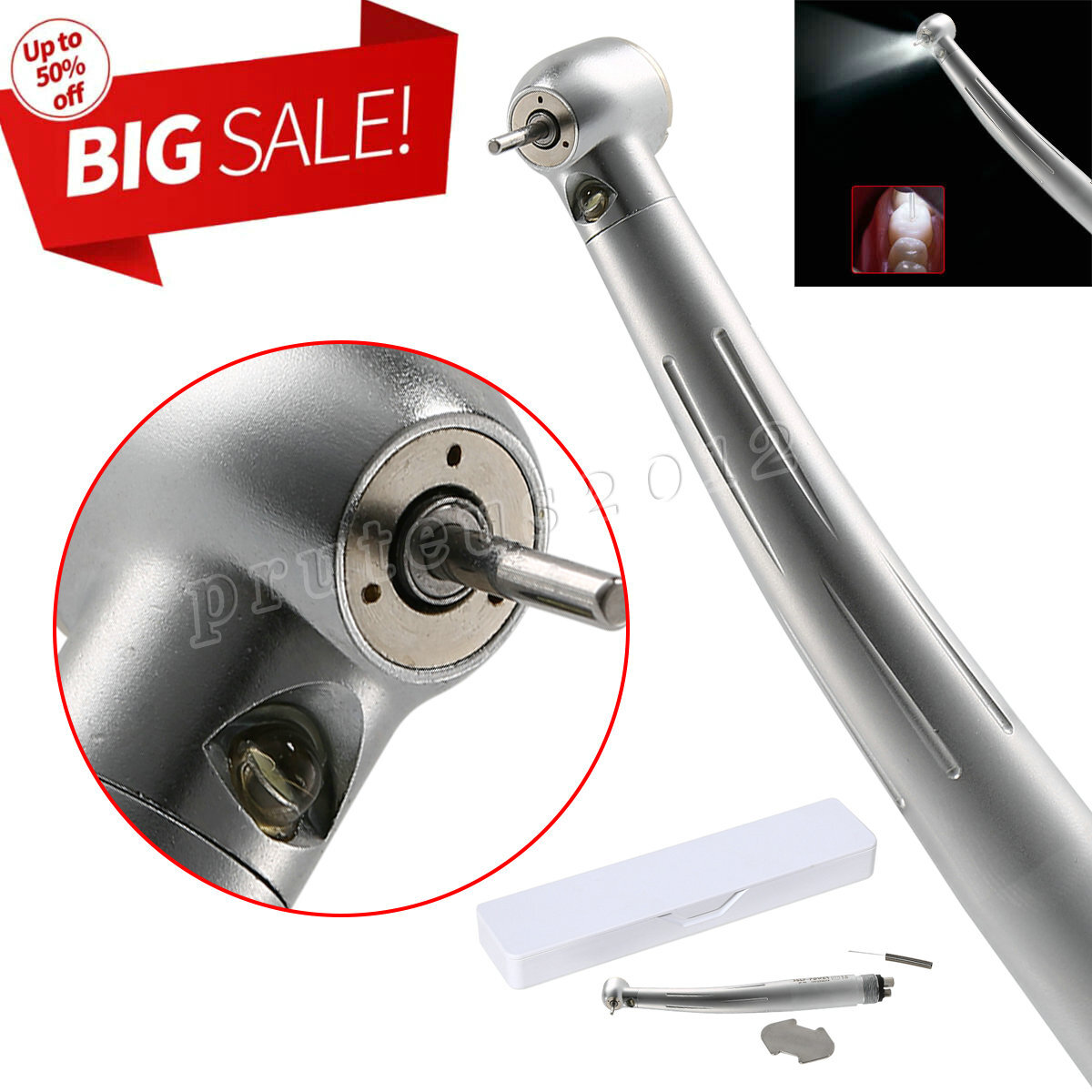 Dental Pana Max LED Self-Power E-generator Fiber Optic High Speed Handpiece USA