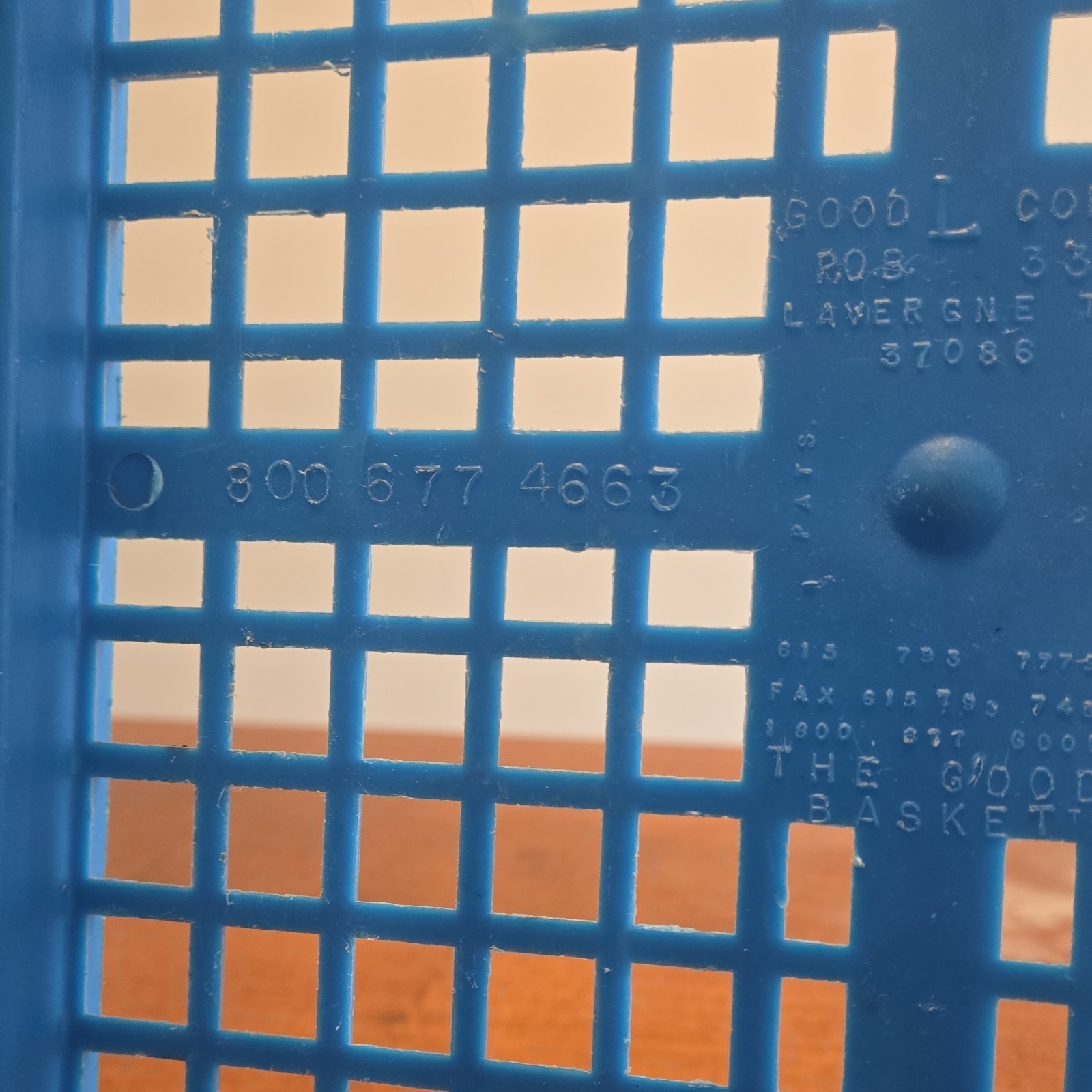 Toys R Us Geoffrey The Good Basket Blue Plastic Hand Basket Stackable