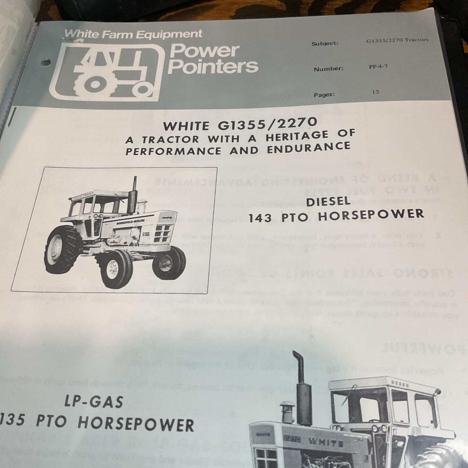 Vintage White Farm Equipment Service Bulletins 1970’s-90s & Power Pointers