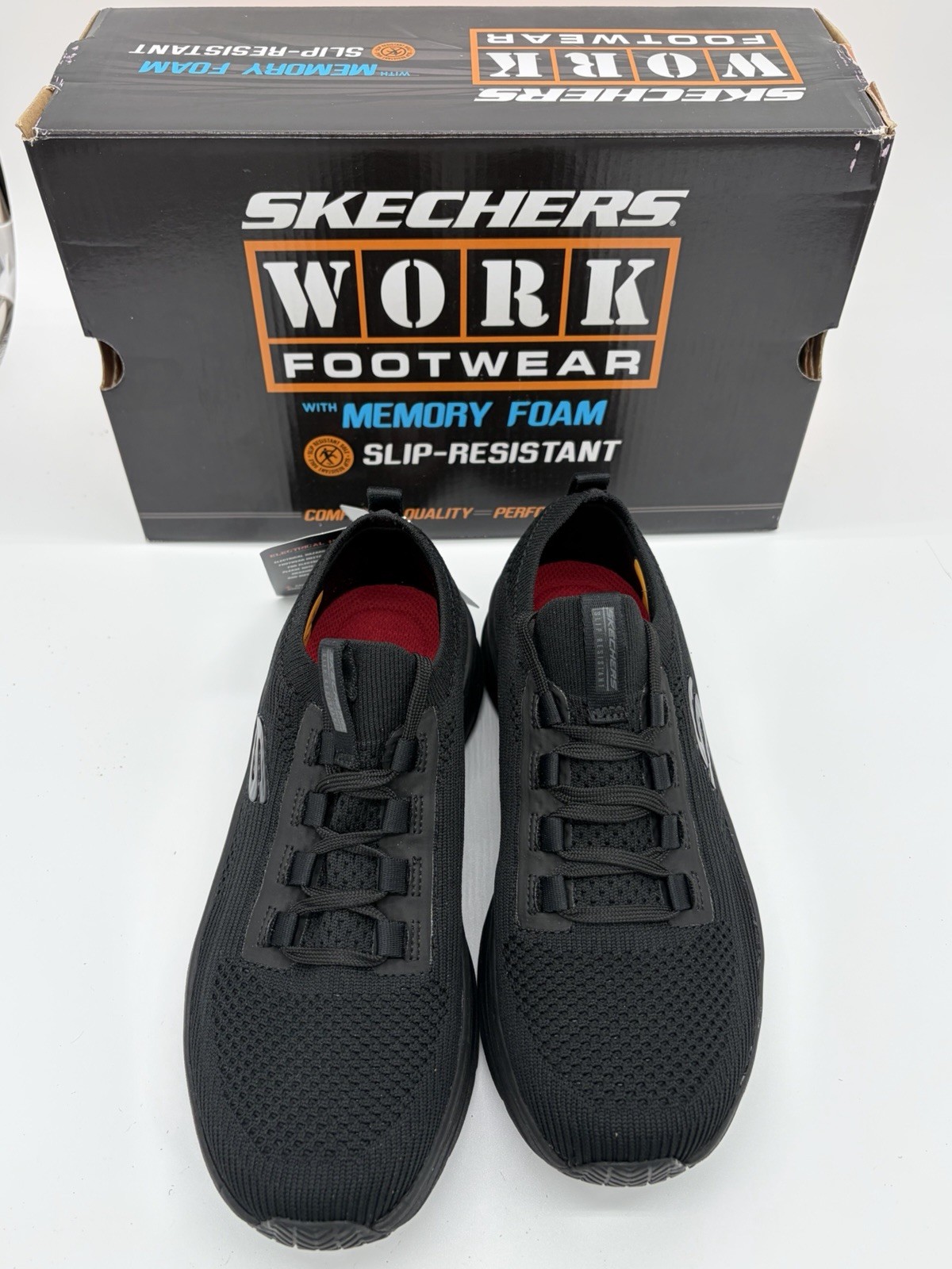 SKECHERS Work D’Lux Walker SR Ozema Black Slip-Resistant EH Women’s 6 M