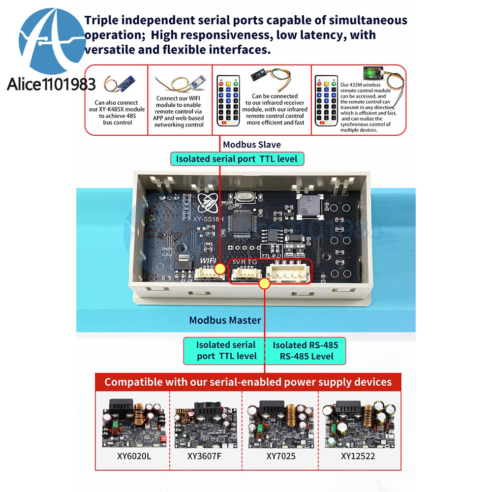 XY8030S XY12530S CNC DC Adjustable Step-Down Power Supply Module 2400W 3070W 30A