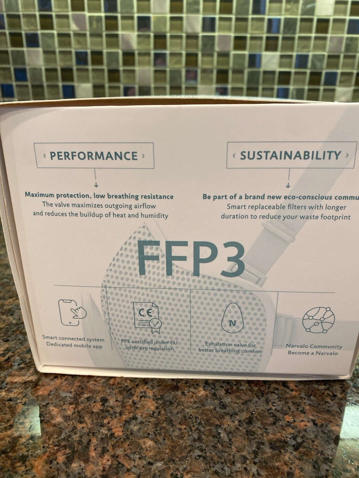 Narvalo Urban Protection Mask FFP3 – Reusable – Adjustable – Open Box
