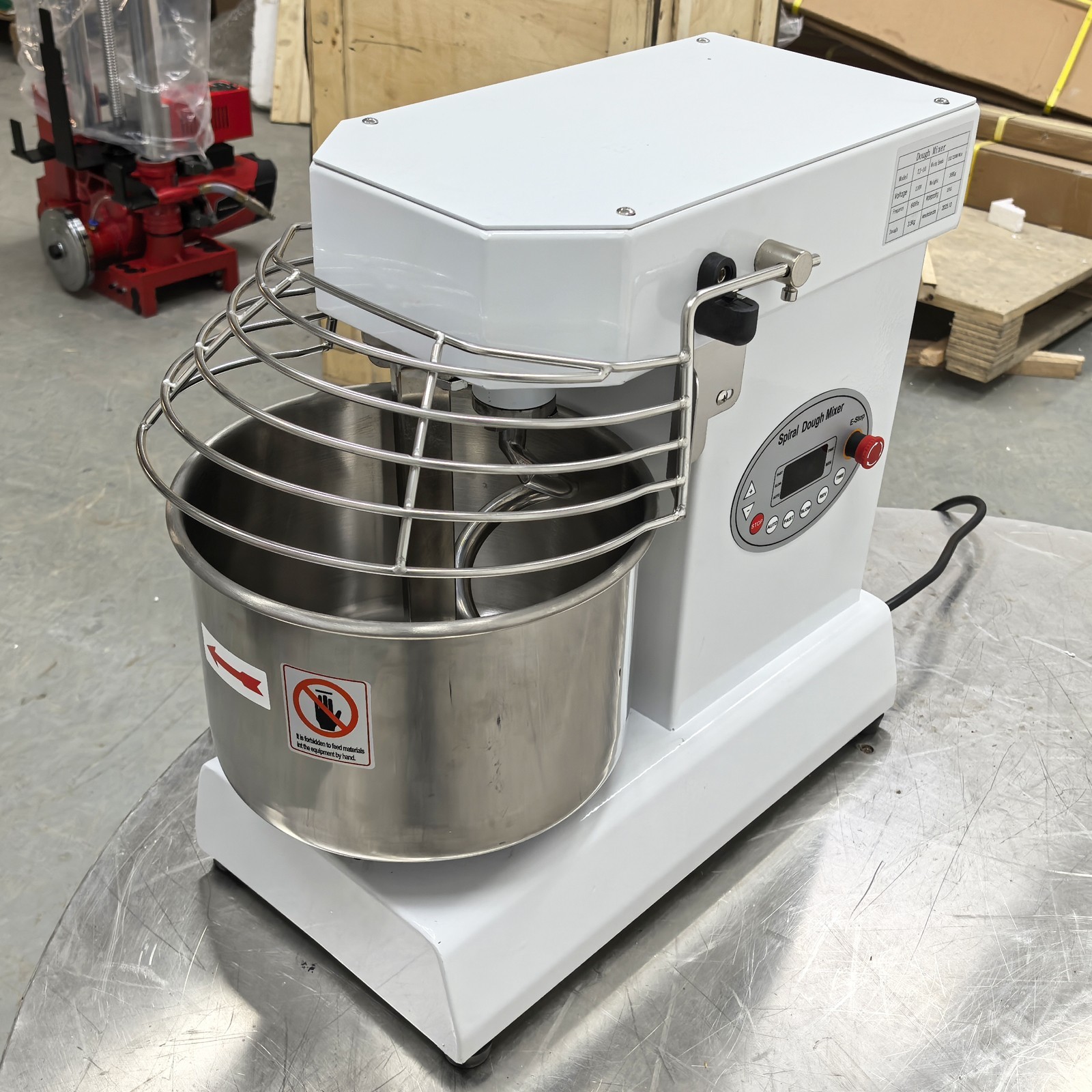 Commercial 10L Dual Speed Dual Action Dough Mixer 110V Microcomputer Control