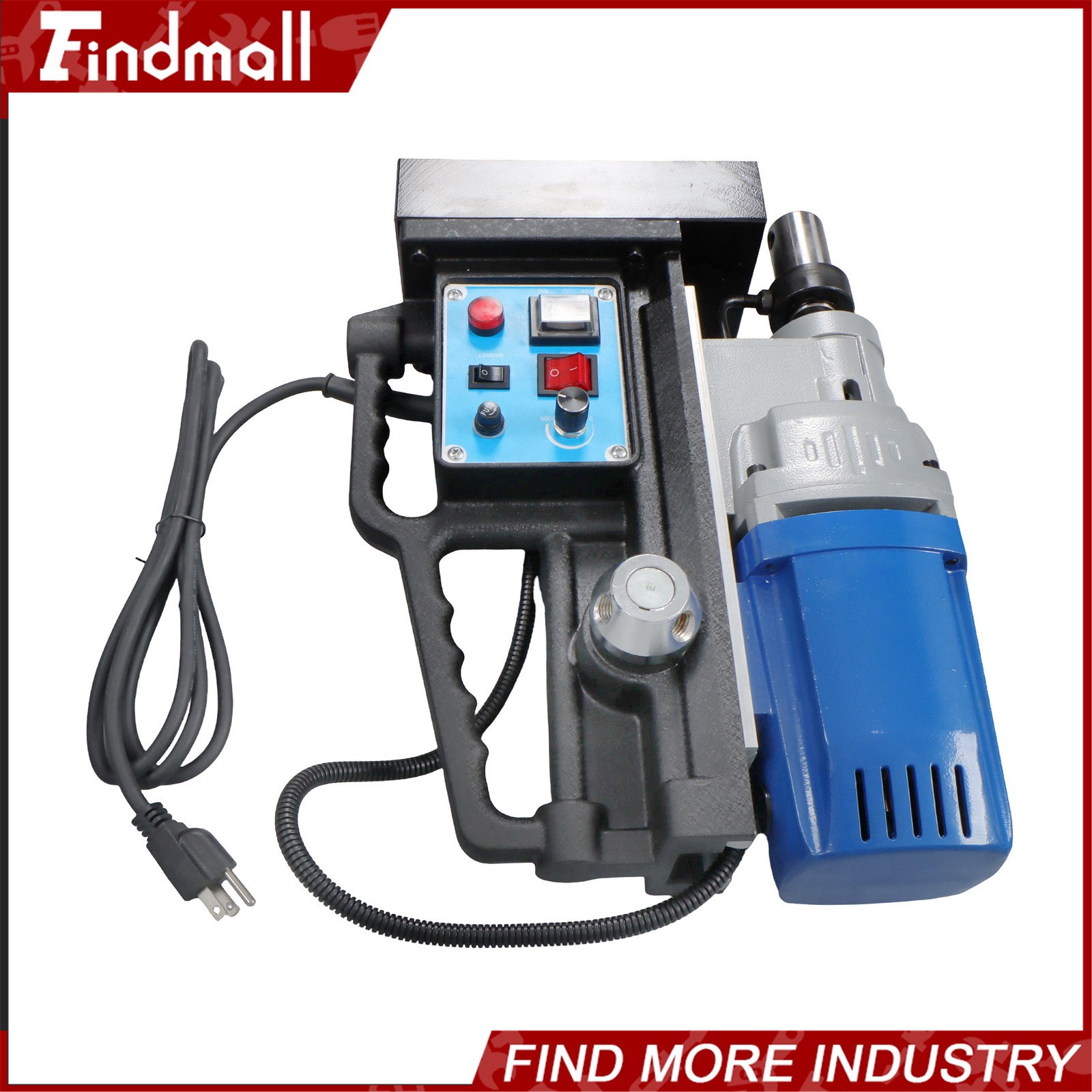 Findmall Magnetic Drill Stepless Speed Bi-Directional 1950W 13900N Mag Force
