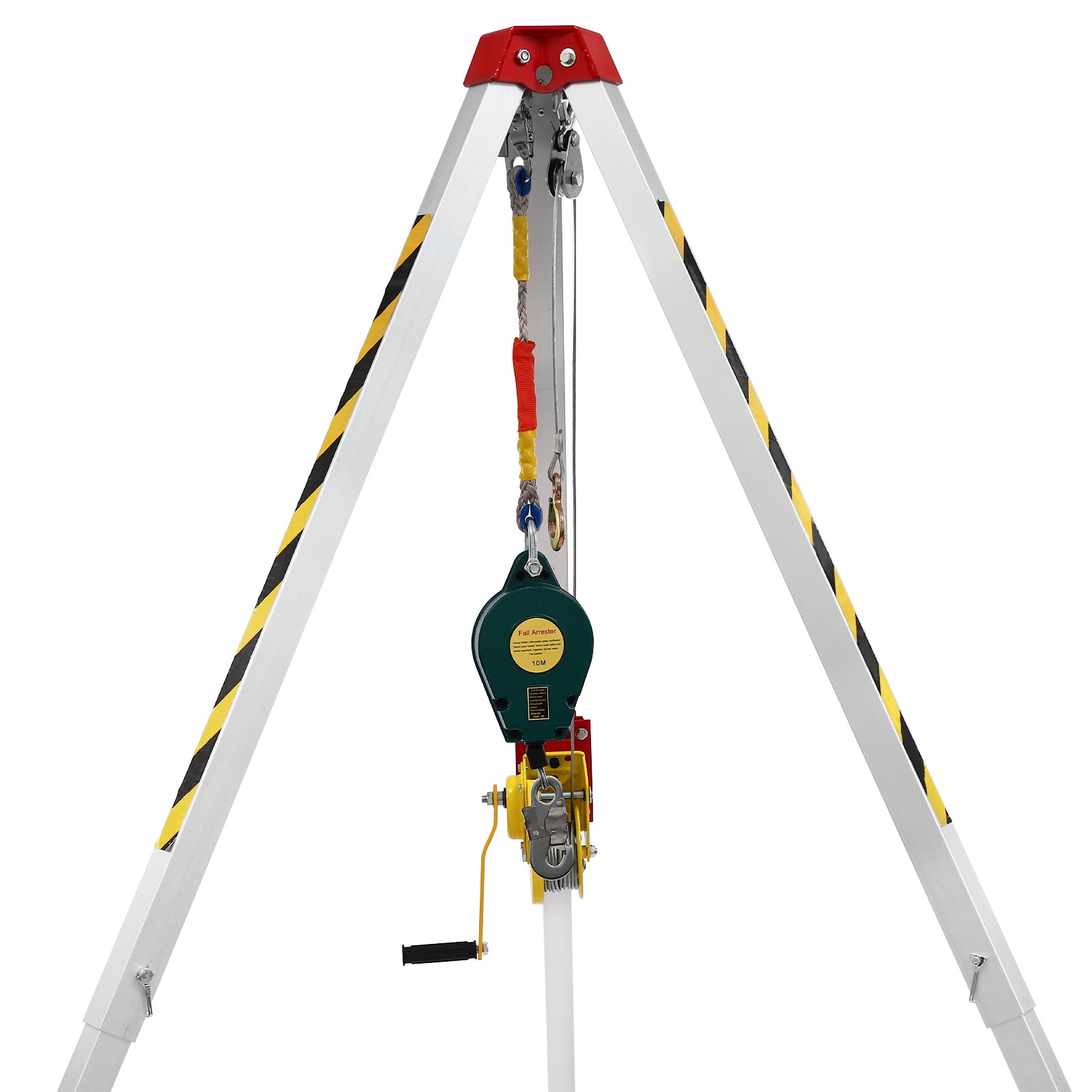 Confined Space Tripod Kit with1200lb Winch 5-6.5ft Adjustable Legs Rescue Tripod