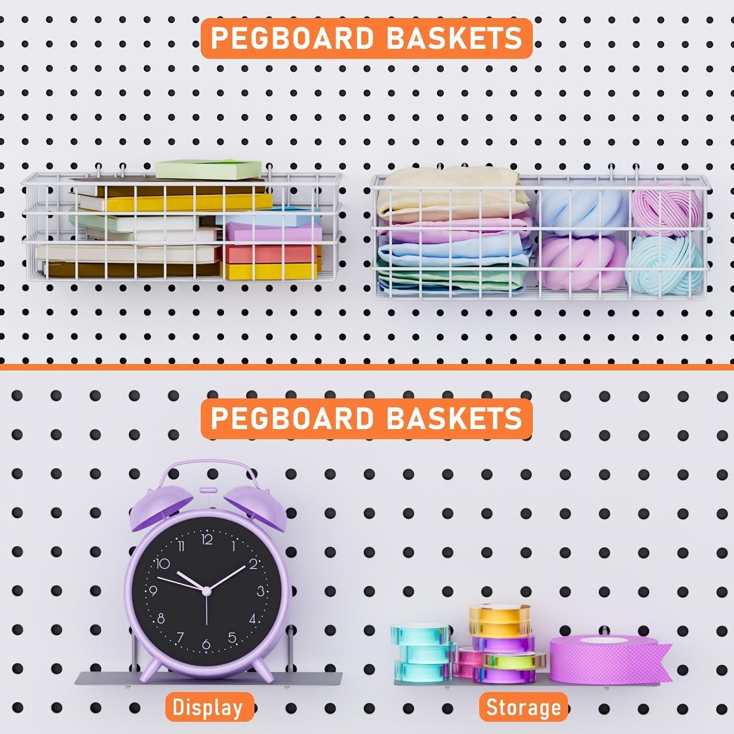 Complete 30-Piece Pegboard Accessory Set – Perfect for Craft and Garage Storage
