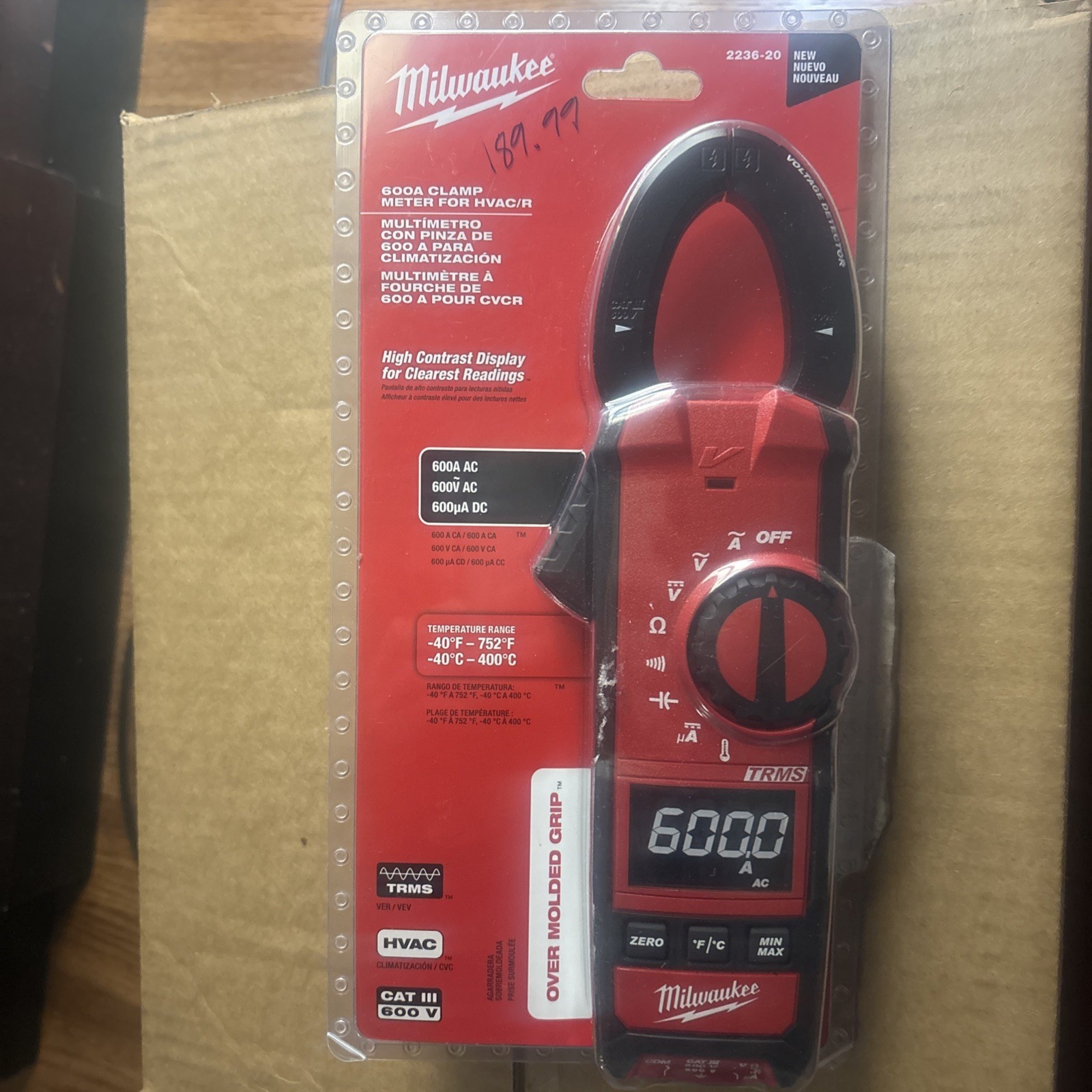 Milwaukee 2236-20 Clamp Meter for HVAC/R – Red