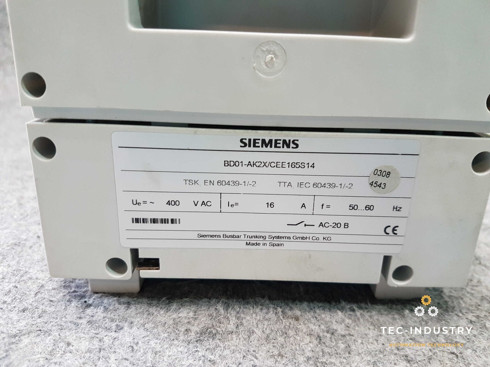 SIEMENS | BD01-AK2X/CEE165S14 | MENNEKES GGJ26 | OUTLET BOX