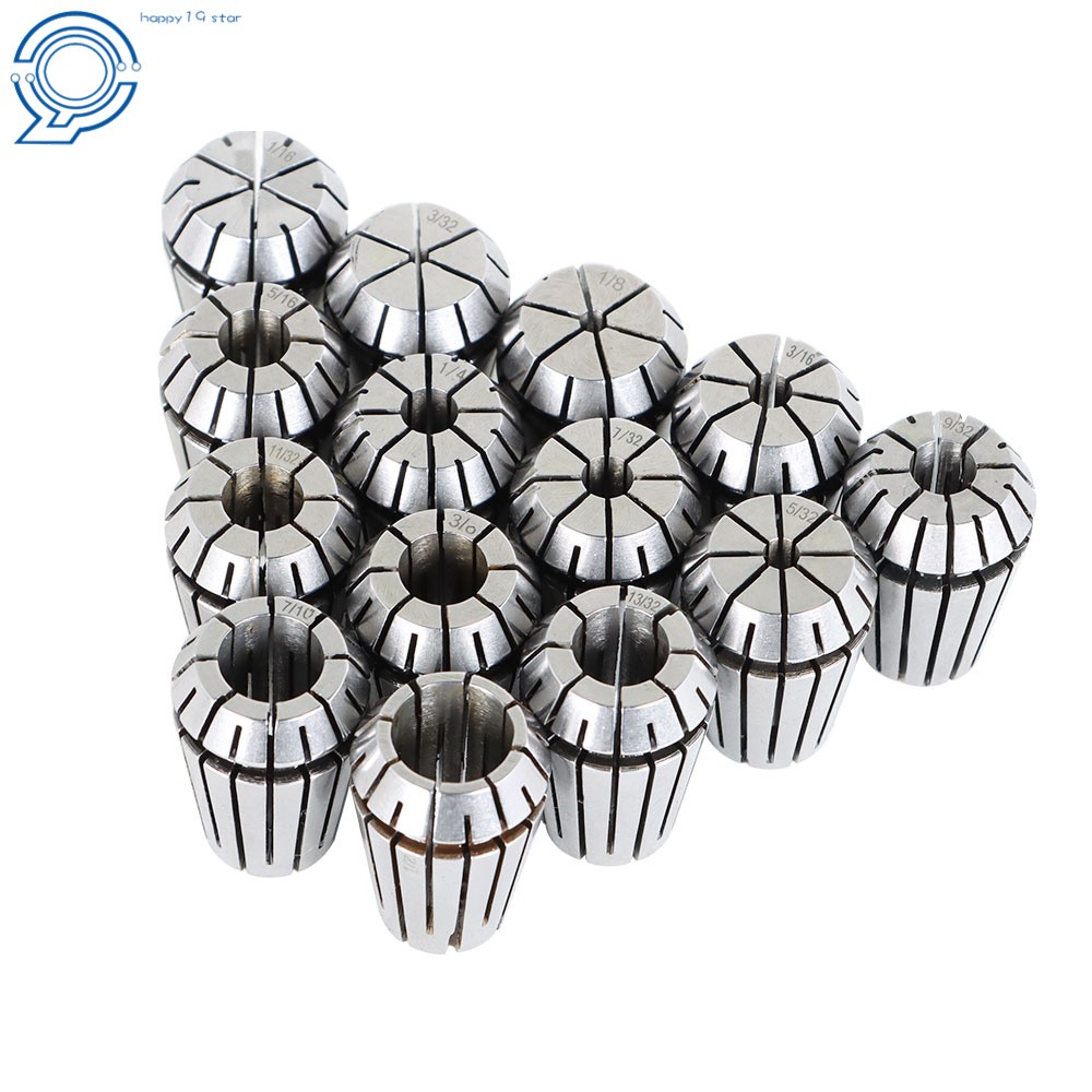 NEW 14Pcs ER20 Spring Collet Set 1/16″-1/2″ CNC Super Precision 3/8 1/4 1/8
