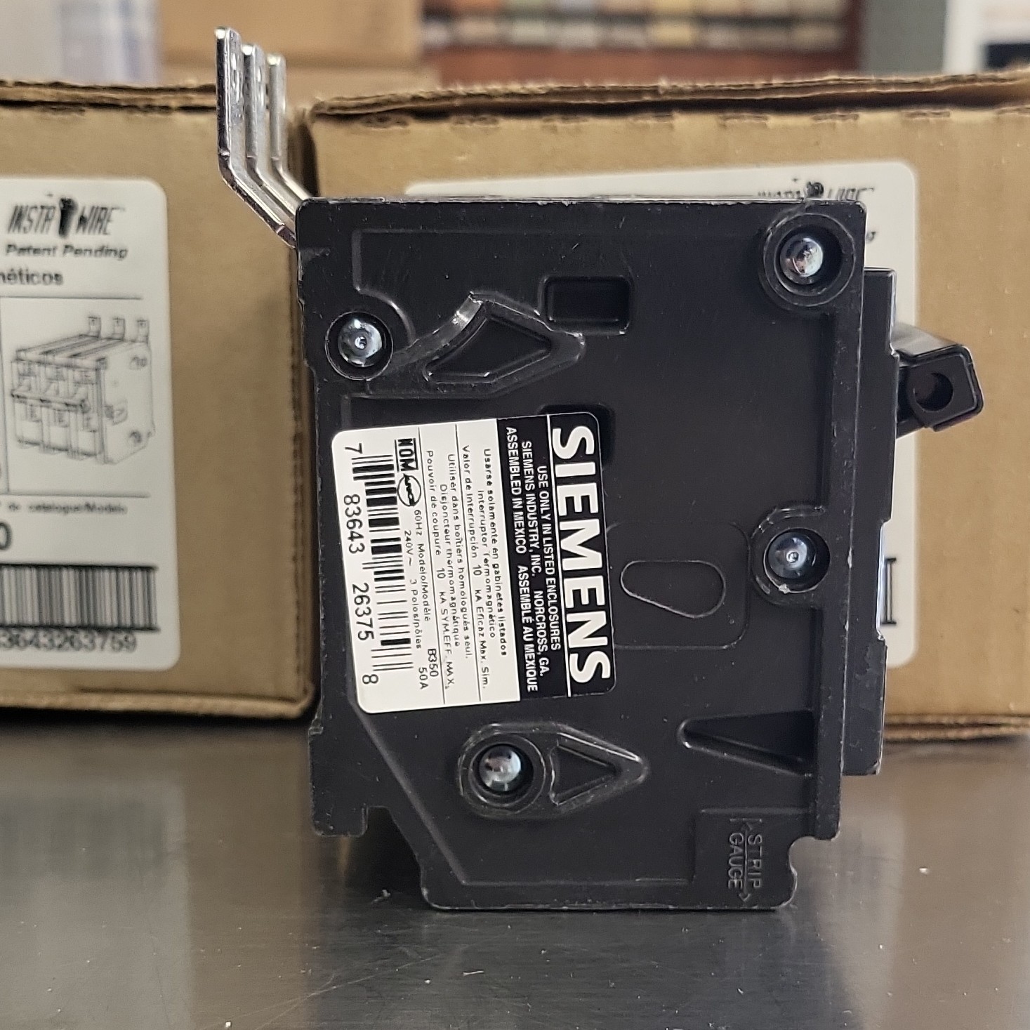 Siemens B350 50A 3-Pole 240V Bolt-On Thermal Overload Protection Breaker