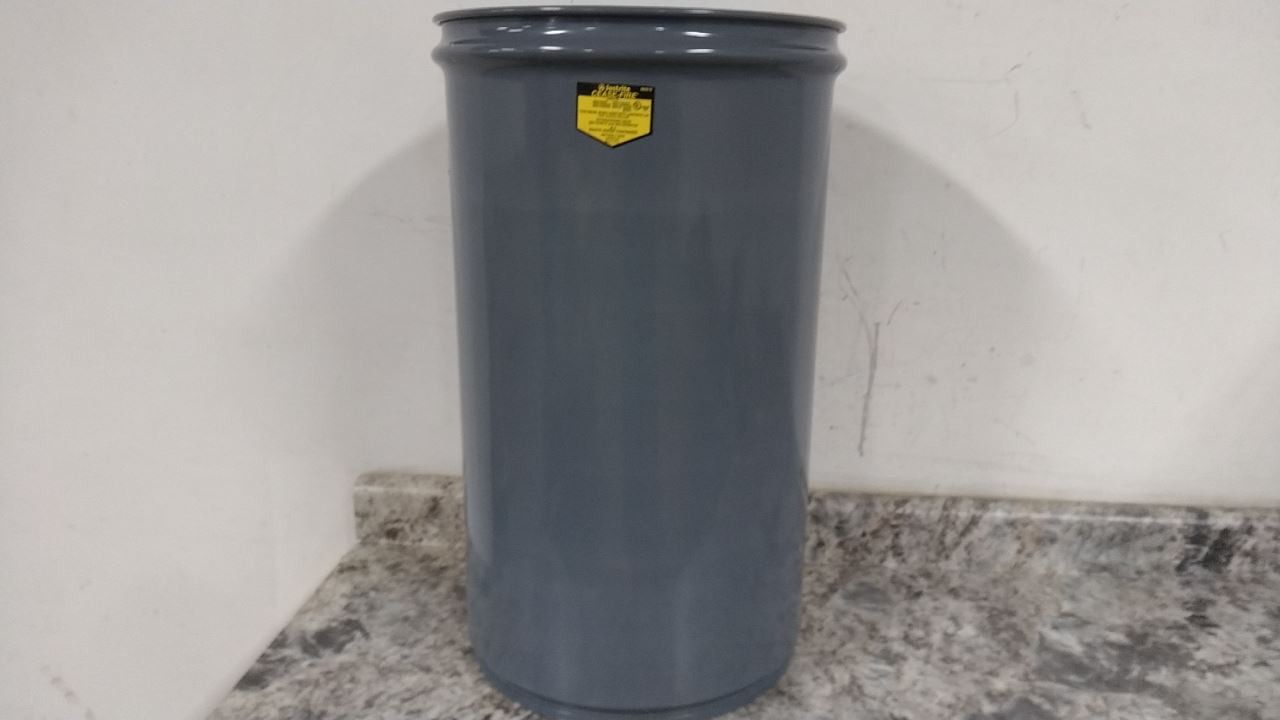 Justrite 26415 15 Gal Cap 27-3/4 In H Gray Fire-Resistant Trash Can