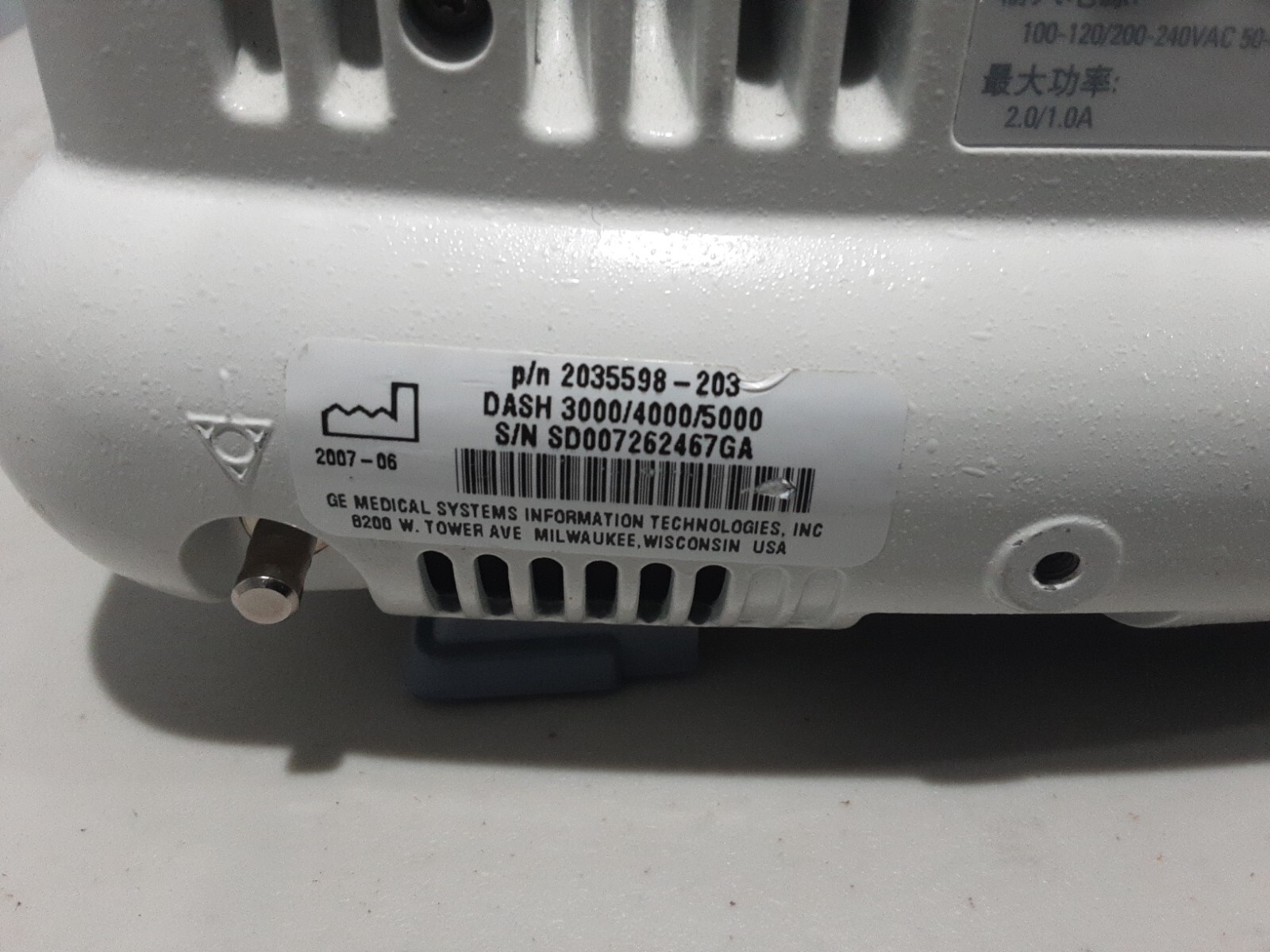 GE Dash 3000 Nellcor sp02 and soft 7.2 with 4 IBP and Co2 90 DAYS RETURN WARRA