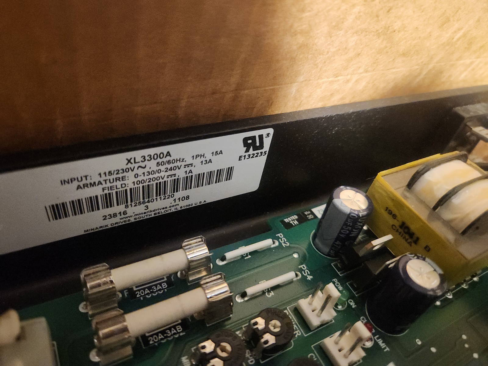 Minarik XL3300A XL Series Drive DC 15A 115/230VAC Input