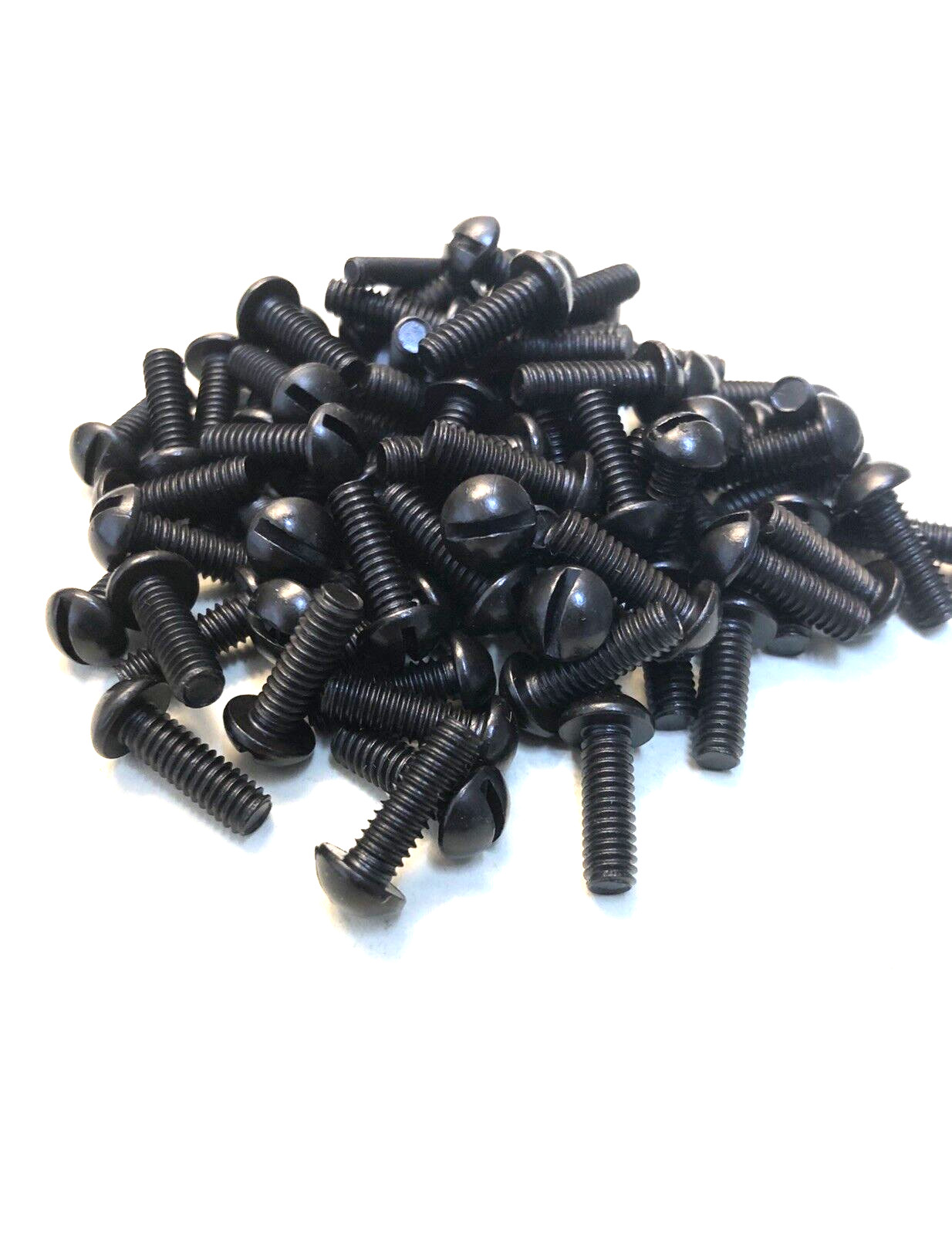 (50) 8-32 X 1/2 Slotted Round Head Machine Screw Black Oxide 832×1/2 BLACK OXIDE
