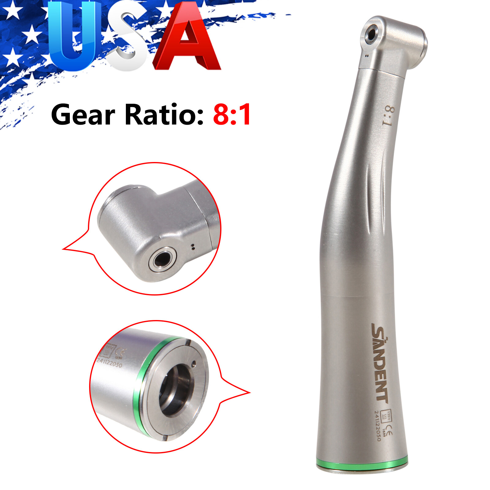 Dental Endo Handpiece 8:1 Contra Angle Endodontic For Dentsply E-Type
