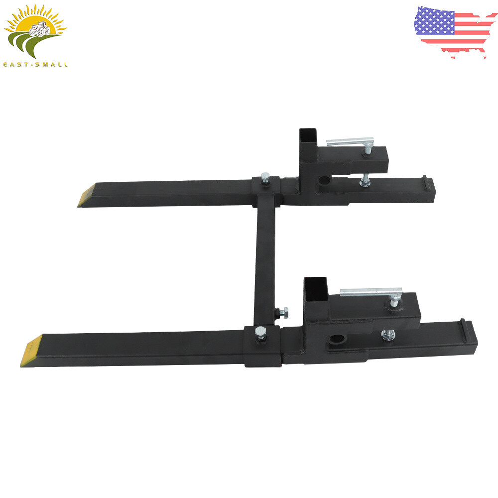 2000lbs Pallet Forks Clamp On Tractor Forks 43″ w/Adjustable Bucket Forks