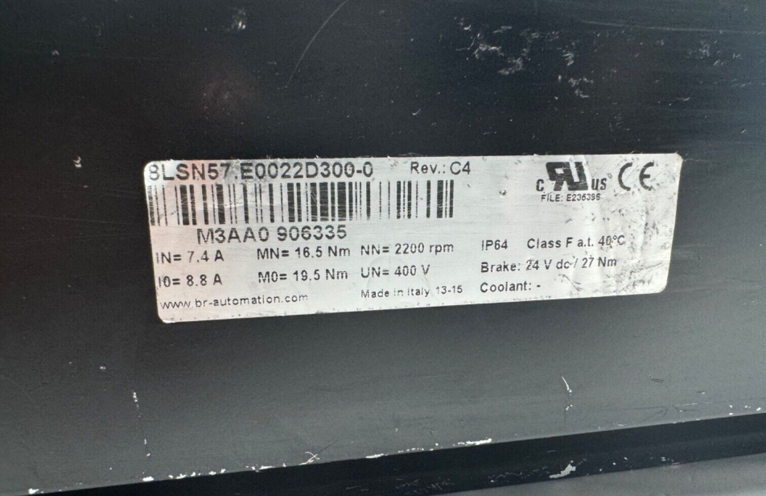 B&R 8LSN57.E0022D300-0 REV.O4