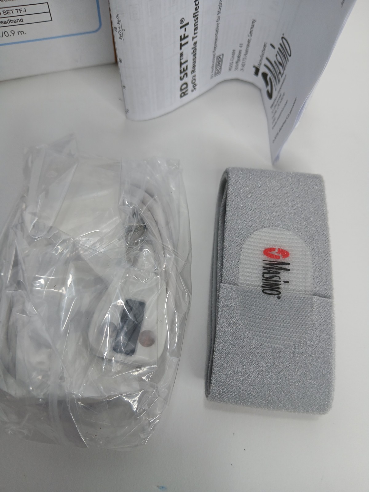 NEW OEM Masimo 4055 RD SET TF-I Adult Reusable Forehead Sensor 3Ft 0.9m 30 kg