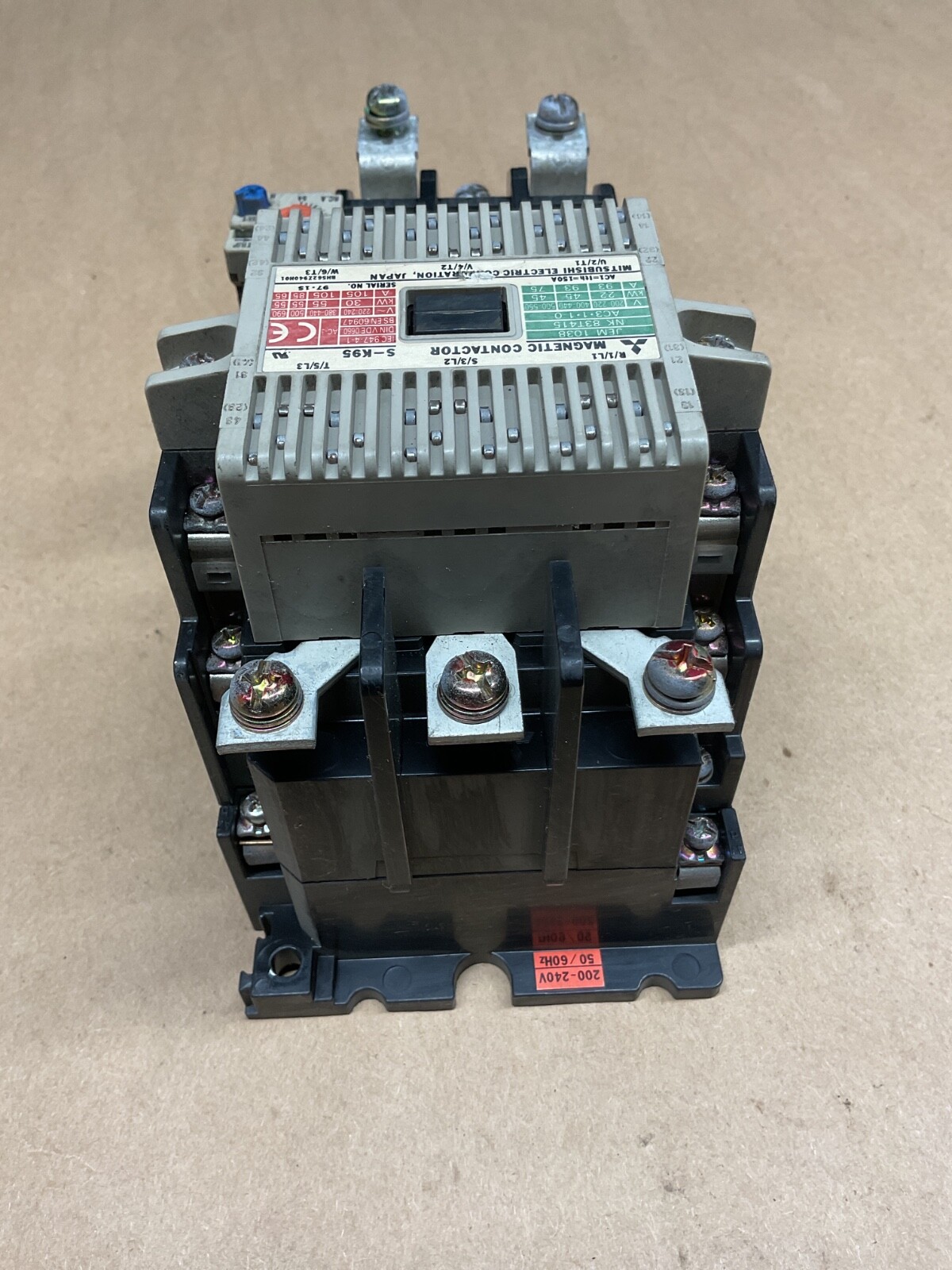 MITSUBISHI MAGNETIC CONTACTOR S-K95 200-240V 50/60hz #4013E118PR7