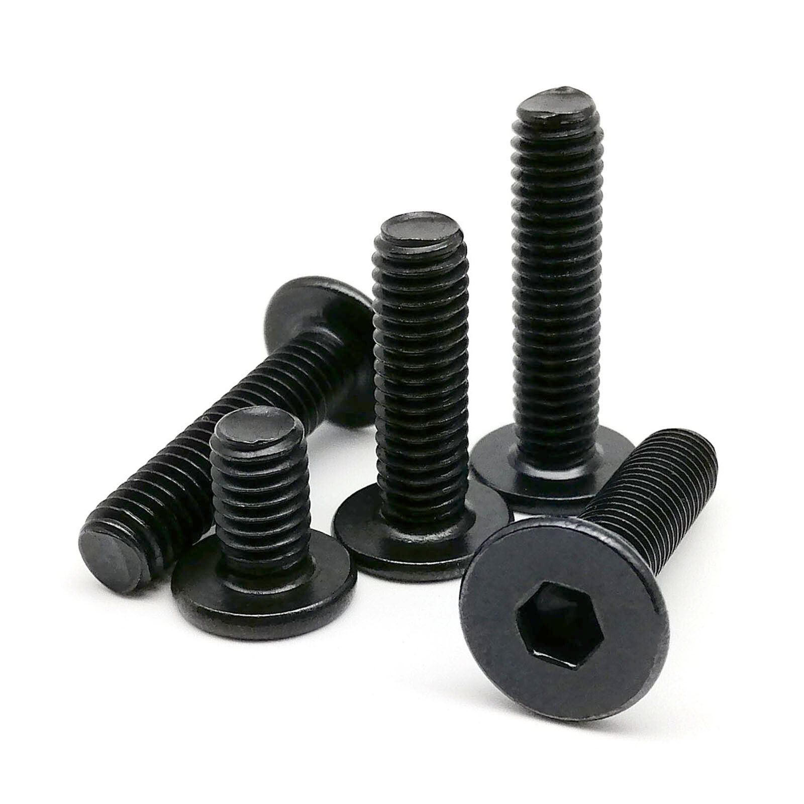Black Stainless Steel Hexagon Hex Socket Ultra Thin Flat Wafer Head Screw Bolt