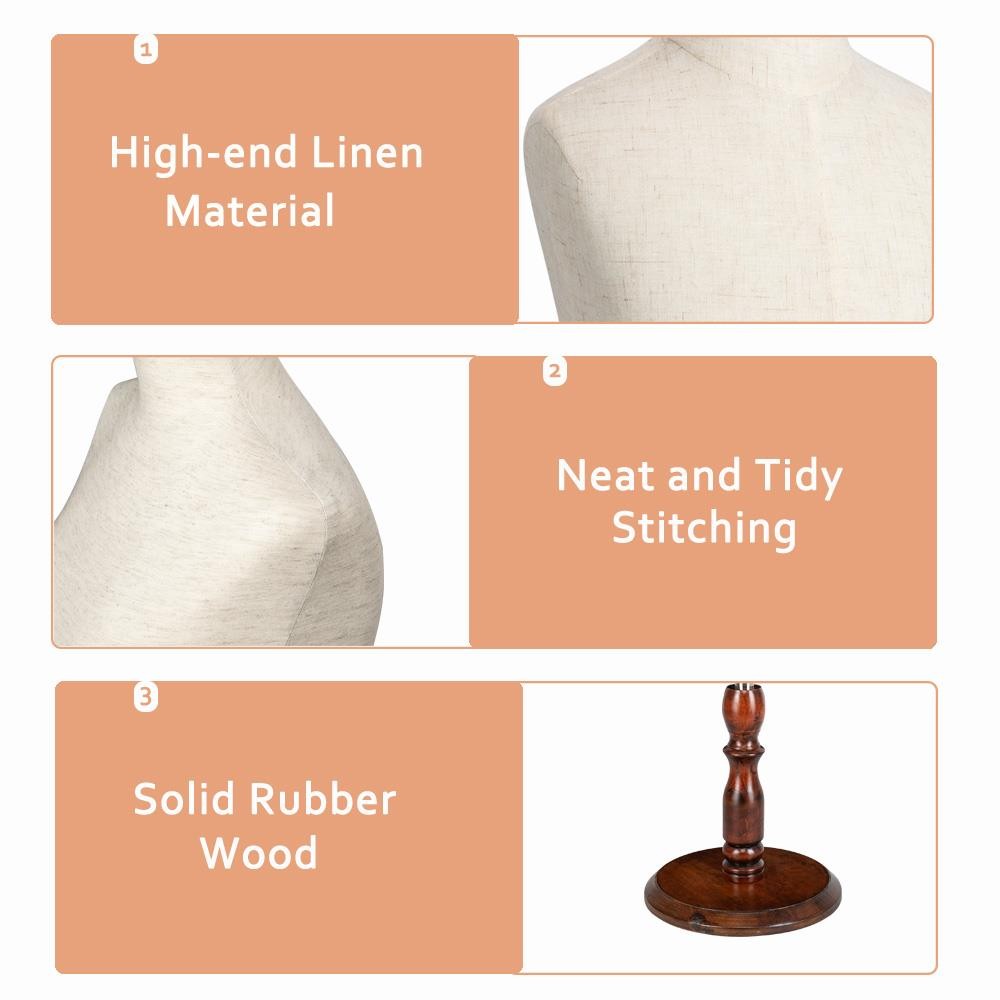 Small Mannequin for 2-3 Years Old Clothing with Rubber Wood Stand for Bedroom