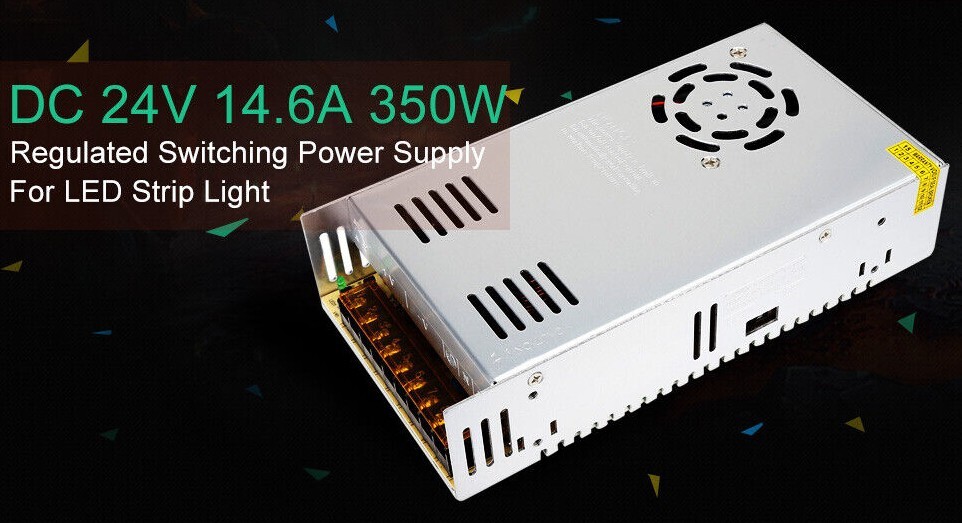 24V 14.6A 350W Switching Power Supply Universal Regulated Adapter AC 110V/220V