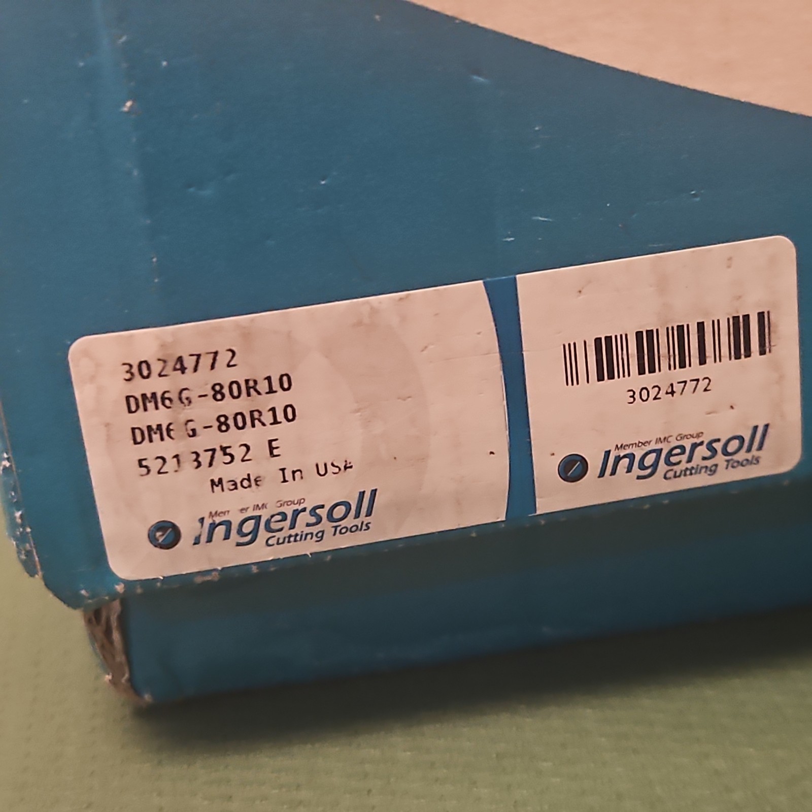 Ingersoll DM6G-80R10 8» Chamfer & Angle Face Mill NEW MFR#3024772 LOT 573