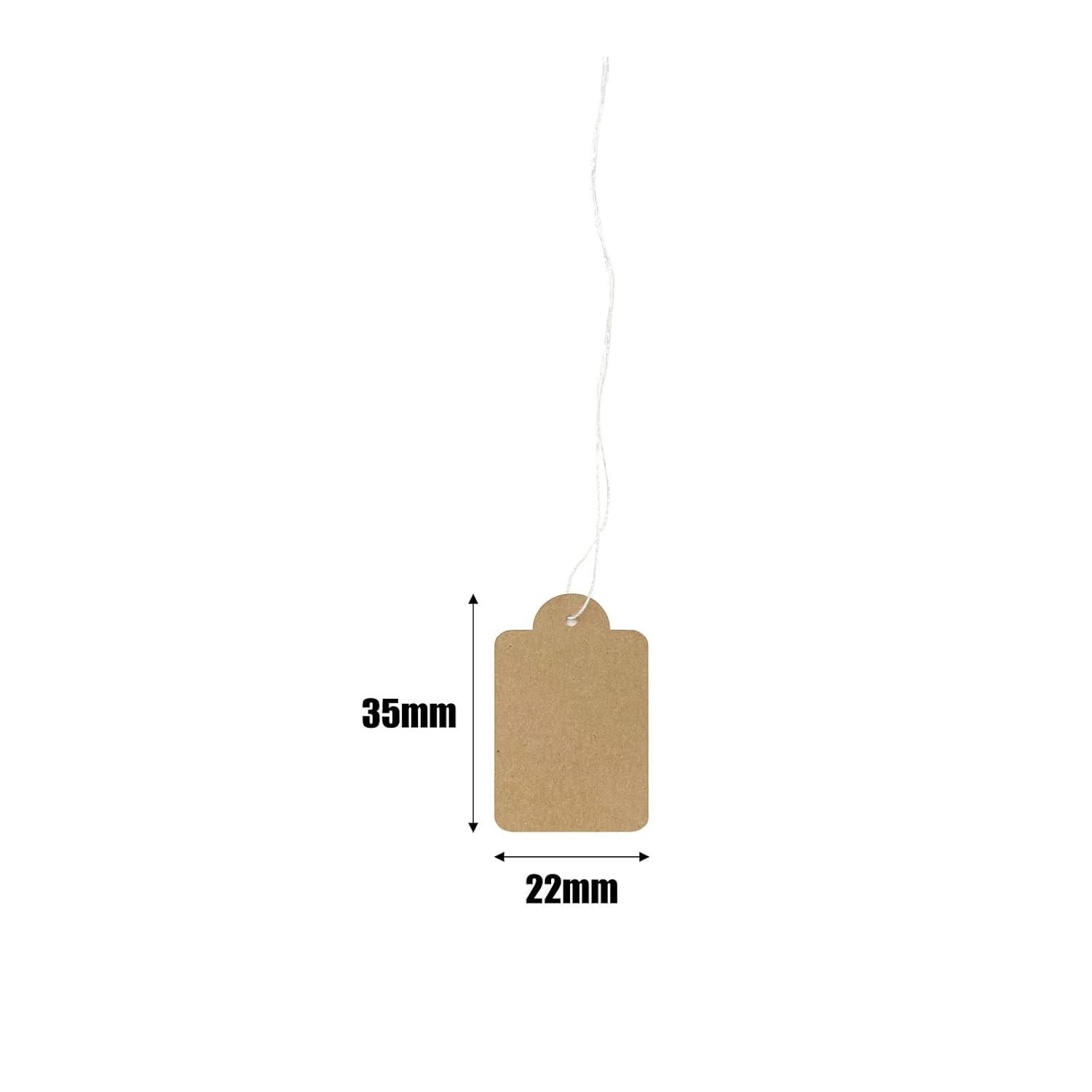 Kraft Price Tags 1.38″ x 0.87″ with String Attached Price Label Stickers