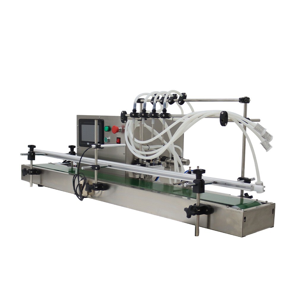 110V Automatic 4Head Magnetic Pump Filling Machine Liquid Bottle Filler 5-1000ml