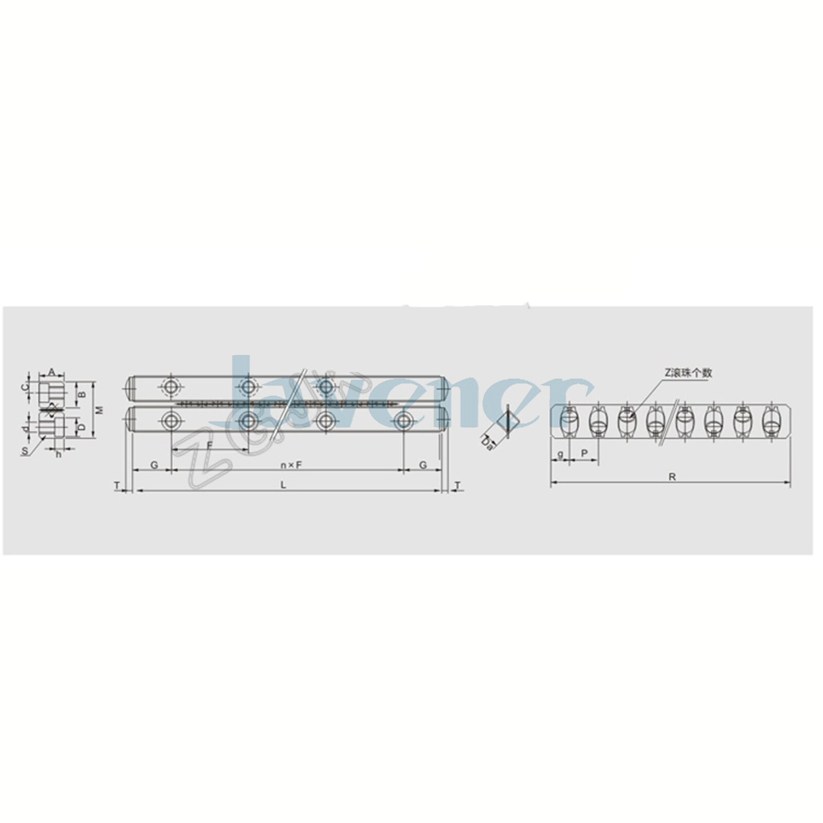 VR3125 VR3-125x17Z GCr15 Cross Roller Guide 78mm Max Stroke High Grade Linear