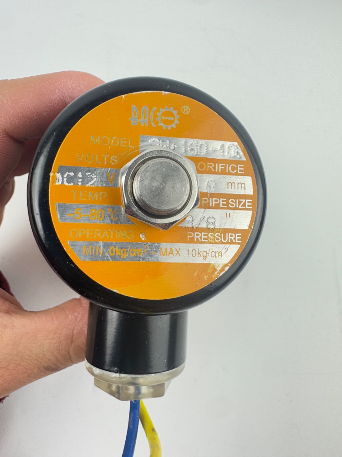 BACO 2W-160-10B Stainless Steel Solenoid Valve 2-Port Normally Closed