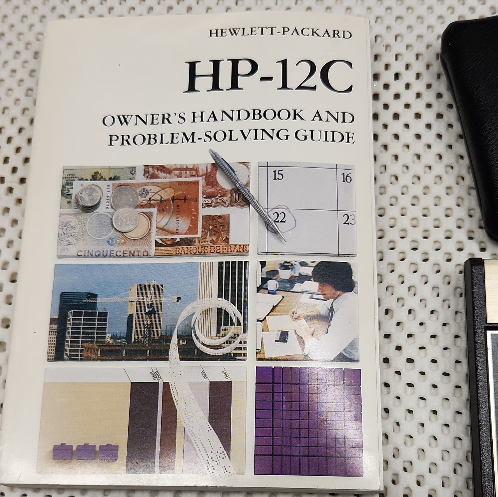 Title (80 char max): Vintage HP 12C Financial Calculator USA Made 1980s w/ Case