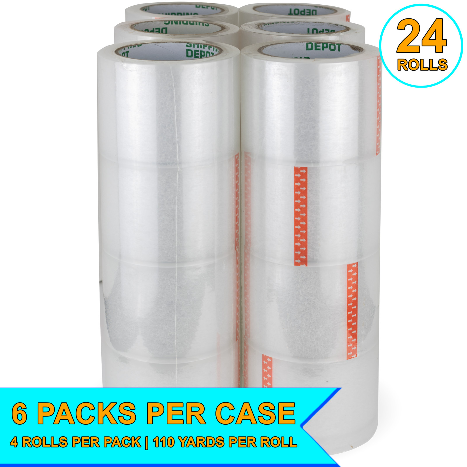 2 Mil Industrial 3″ x 110 Yds Carton Sealing Clear Packing Shipping Box Tape