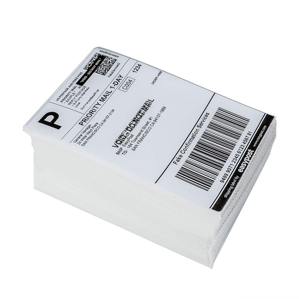 4×6 Direct Thermal Shipping Labels, White Perforated, 1000 Labels/Stack