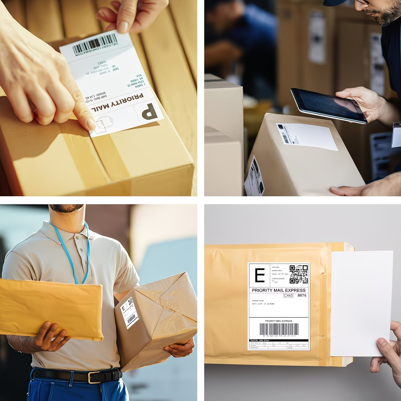 4×6 fanfold direct thermal shipping labels