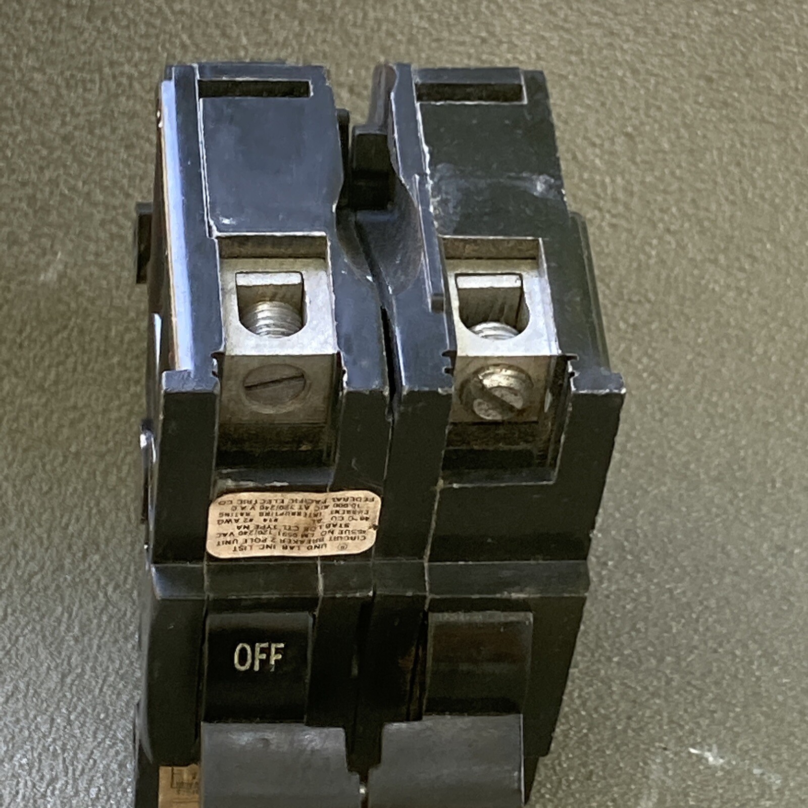 FPE NA270 – Federal Pacific. 240V Stab-Lok Circuit Breaker 70 AMP 2 POLE NICE!